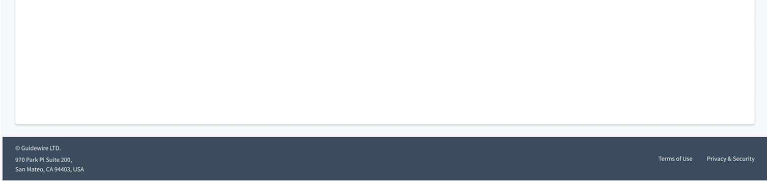 Example of a footer with navigational links and contact information