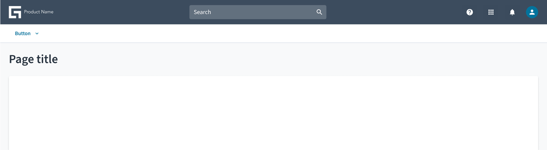 Example of a subheader using buttons