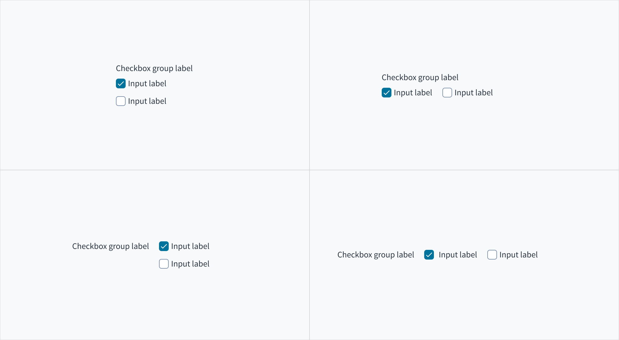 image that illustrates the alignment and placement of the checkbox component