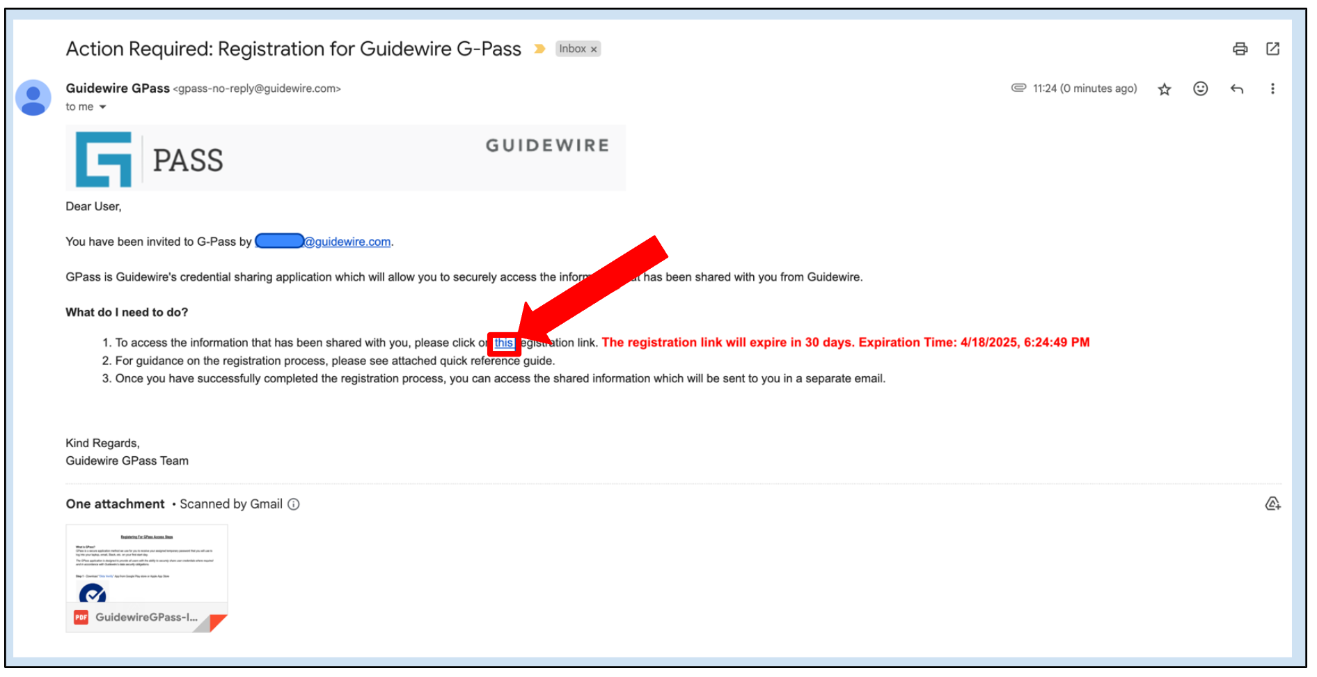 GPass registration form with username and password fields